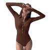 Spring Women's Button-Down Long Sleeve Romper Jumpsuit