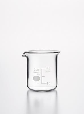 Shibata Scientific Beaker (Hard Grade 1 Glass) with Indicator Graduations, 30mL, 010020-3051A