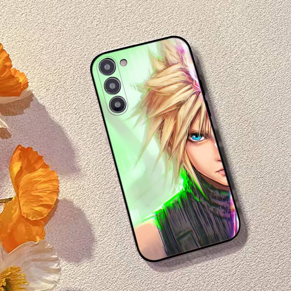 F-FINAL F-FANTASY Cloud Strife Phone Case For Samsung Galaxy A73,A72,A71,A70,A53,A52,A51,Others Soft Black Cover