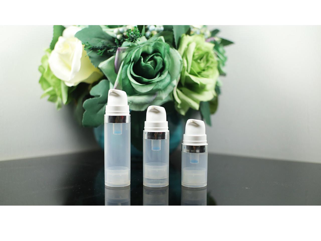 

Бутылка для вакуумного лосьона Silver Edge: 5 мл, 10 мл, 15 мл многоразовый контейнер из полипропилена с нажимным механизмом 5ml