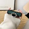 Luxury Business Sle Leather Metal Finger Ring Holder for Magsafe Magnetic Phone Case for Samsung Z Flip 7 6 5 4 3 Protect Cover