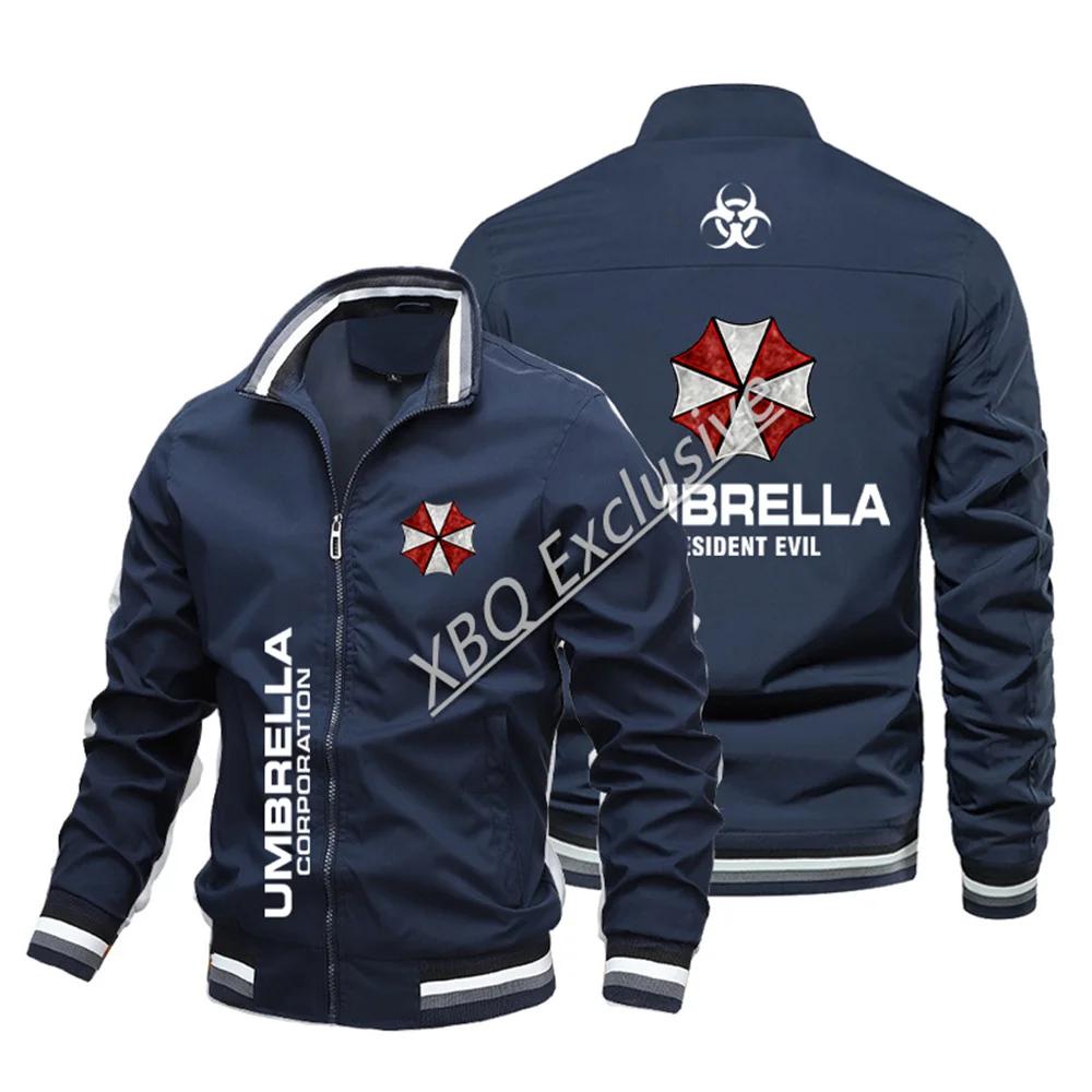 

Men s Umbrella Motorcycle Stand up Collar Jacket M темно-синий