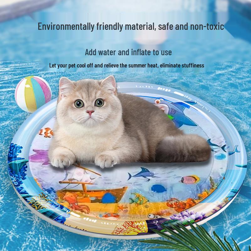 Pet Cooling Water Mat: Free Shipping Summer Inflatable Pad for Cats & Dogs