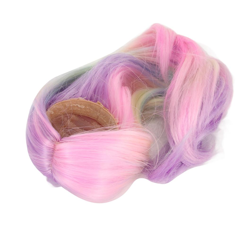 1 6 Ball Jointed Doll Wig Simulation Scalp Soft High Temperature Silk Doll Replacement Hair Wig for 15.5‑17cm Head