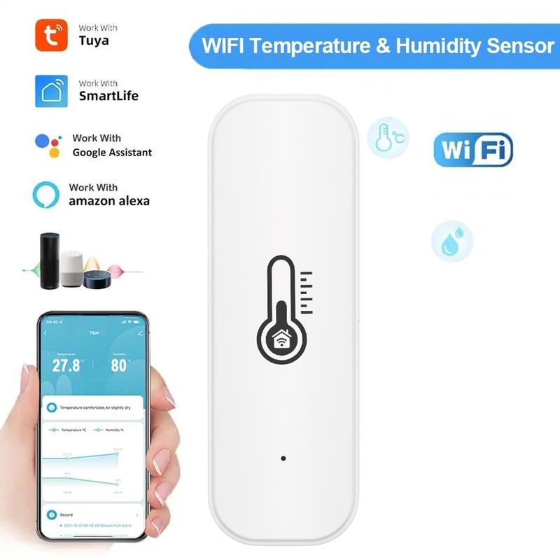 Tuya WiFi Smart Temperature Humidity Sensor Indoor Hygrometer APP Remote Control Works With Alexa Google Home Smart Home