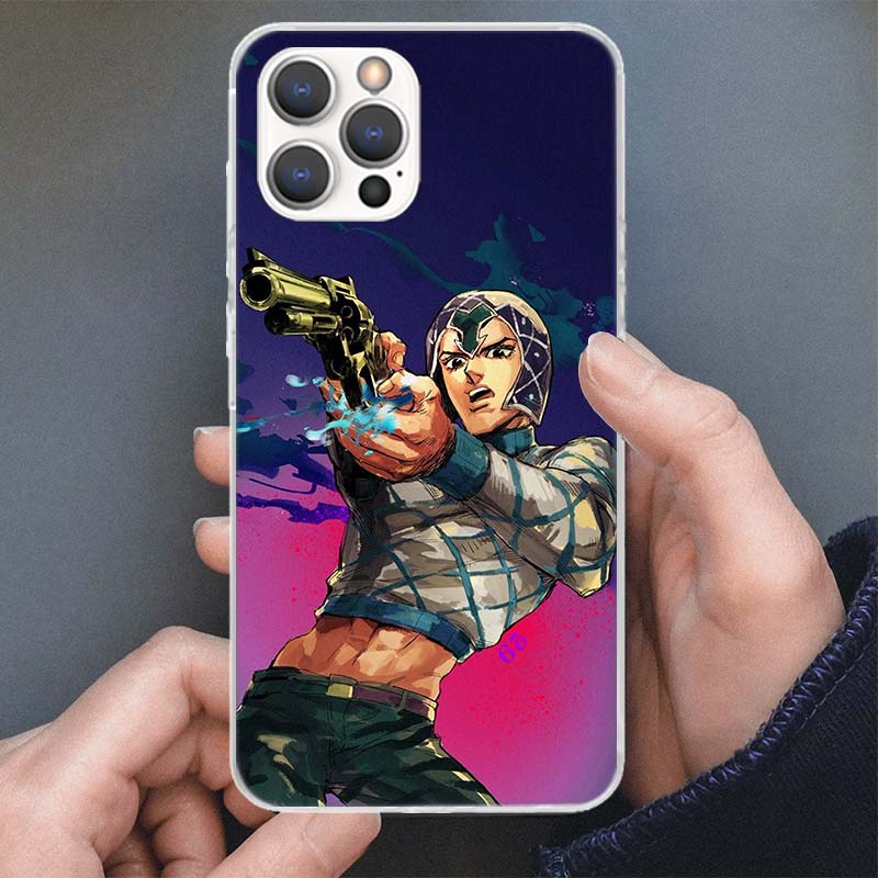 JoJo Adventure Guido Mista Phone Case For iPhone 17 16 15 14 13 12 11 Pro Max Mini Plus Air 7 SE 8 Soft Silicone Print Shell Fun