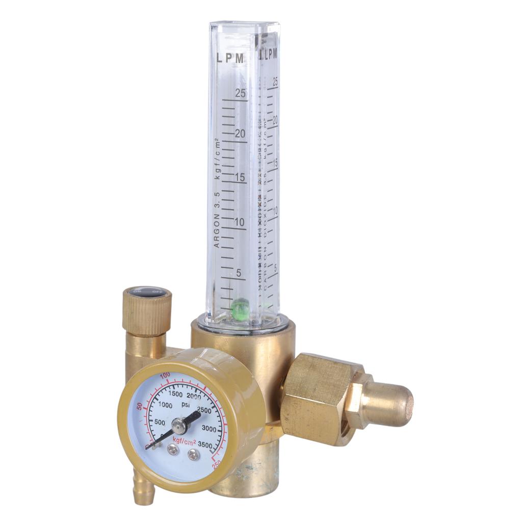 Argon Pressure Reducer Regulator Gas Flowmeter G5/8 Male Thread with Two Scales for TIG Argon Arc Welding Full Copper