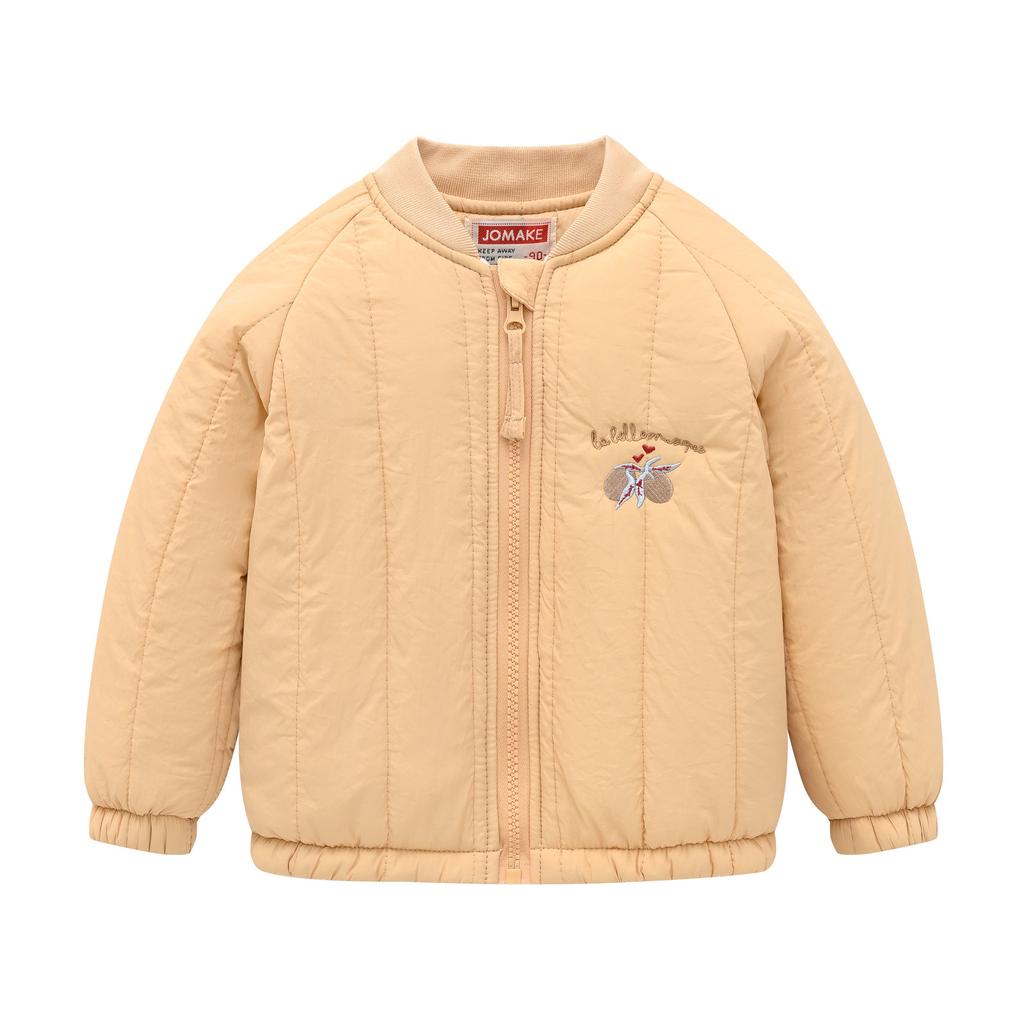 Autumn and Winter Embroidery In Small Children Cartoon Cute Padded Fashionable Versatile Cotton Jacket Jacket Elastic Cotton Jacket