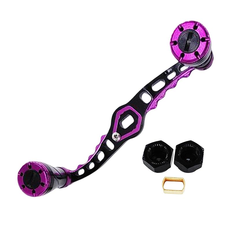 

T Tooyful replacement fishing reel handle Easy to attach to reel comfortable long 4.5 inch 4 stainless steel bearings Durable left and right, black