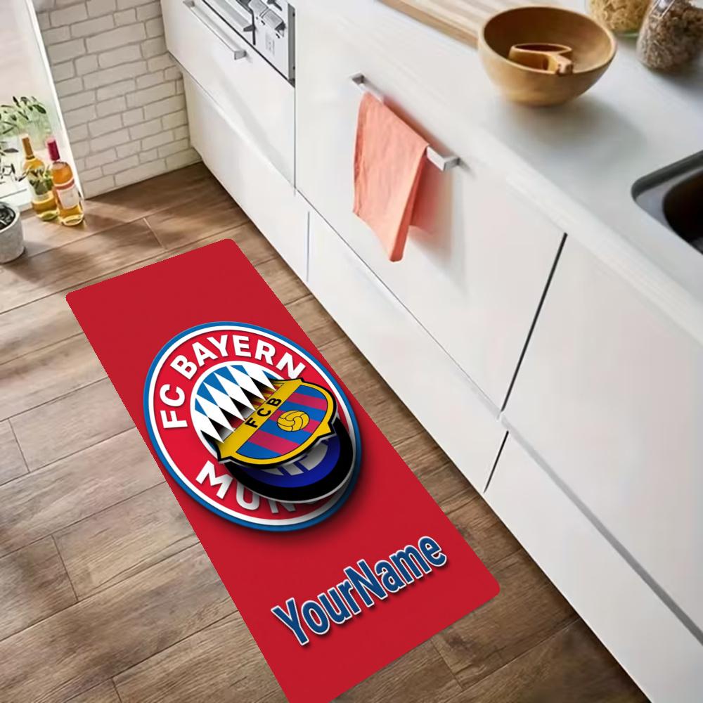 Fc Bayern Mnchen Customize Your Name Kitchen Rug Runner Rug Laundry Mat Hallway Entryway The Best Gift Choice