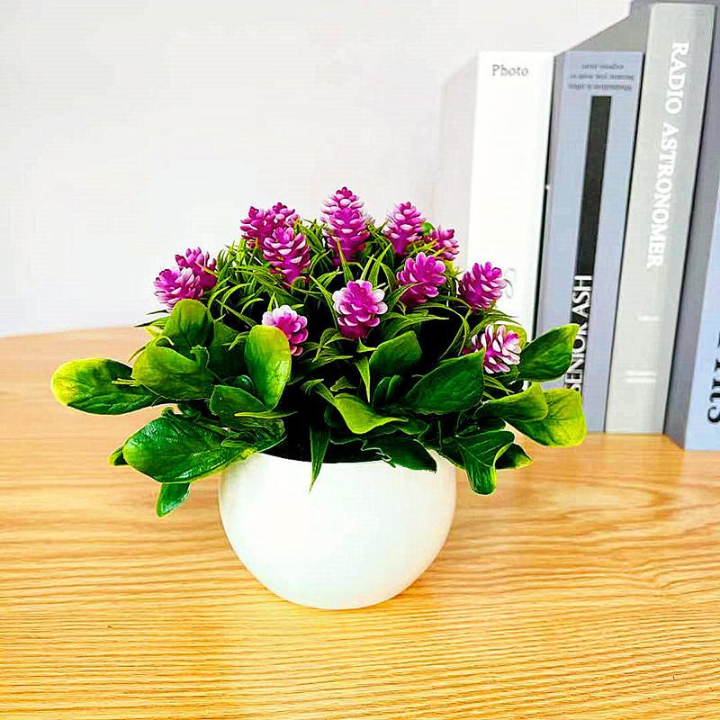 Plant Simulation Pinecone Potted Living Room Desktop Decoration Green Plants