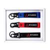 cyhk7 Embroidered Nylon Car Keychain for Mitsubishi Ralliart Logo Pajero Lancer Eclipse Galant Mirage L200 Motorcycle Key Ring hubcap
