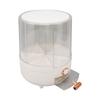 360 Degree Rotating Grain Dispenser Plastic 6 Compartments Kitchen Storage Container for Rice Beans White