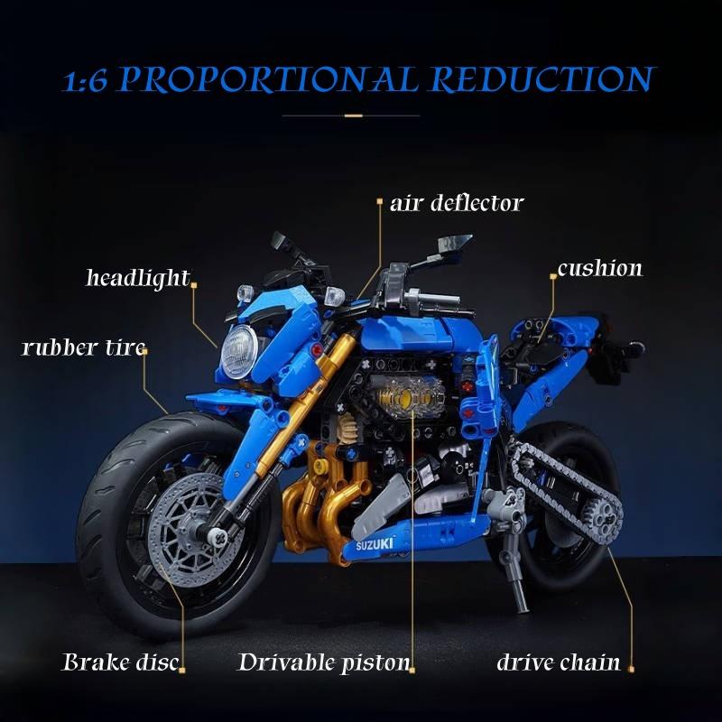 Keeppley 1: 6 Suzuki GsxS1000r Assembly Motorcycle Building Blocks  Toy Collectible Model Desktop Ornament  Holiday Gifts