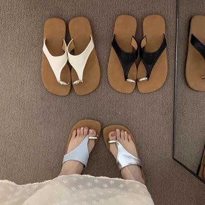 Vintage Vacation Wind Toe Black Sandals Fairy Shoes 2025 Summer with Skirt Evening Wind Roman Cool Slippers