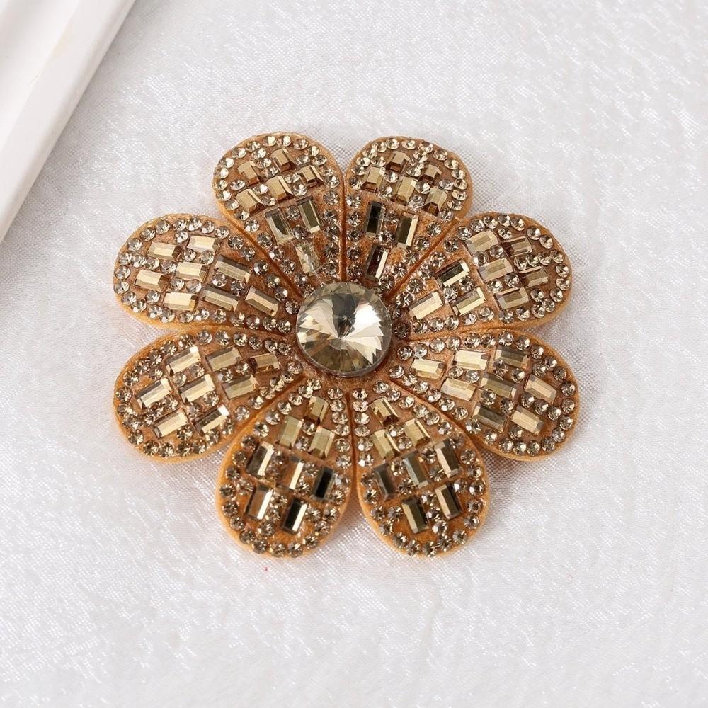 Rhinestone Embellished Non-Woven Fabric Flower Patches Plum Blossom Patches  Home Decor