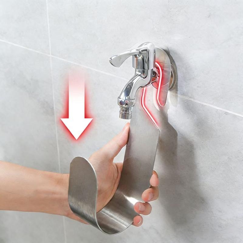 201 Stainless Steel Garden Hose Holder Multi Purpose Household Car Wash Water Hose Faucet Hose Hook Balcony Wall Mount Storage