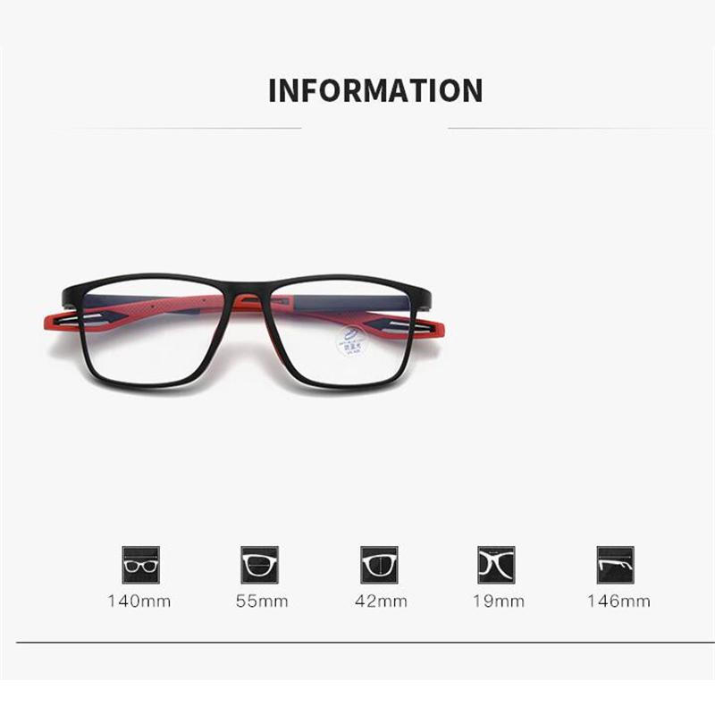 Sport Women Men Student Square Prescription Glasses For The Nearsighted Fashion Silicone Optical Spectacles 0 -1.0 -1.5 To -6.0