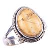 Natural Citrine Gemstone Handmade 925 Solid Sterling Silver Ring Size 7.5 K9I50