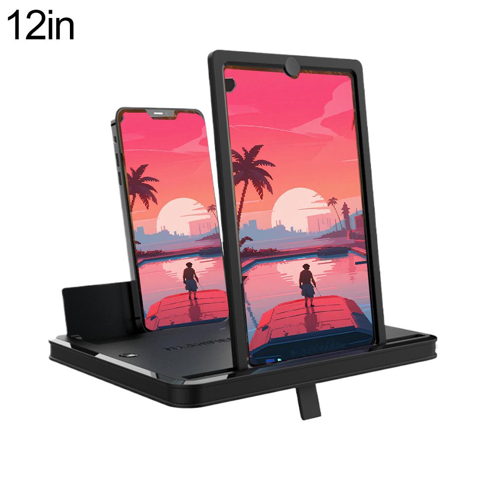 10/12/14 Inch Mobile Phone Screen Amplifier 3D Magnifying Glass Stand Magnifier HD Video Amplifier Phone Stand Bracket