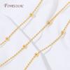 18K Gold Plated Brass Beads Chains For Jewelry Making,DIY Necklaces Bracelets Bulk Chain Accessories,Chain Fittings