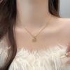 Collier Pendentif Carrousel Cheval de Glace Pilée - Polyvalent pour l'Automne et l'Hiver, Accessoire de Mode Luxueux et Haut de Gamme, Chaîne de Pull