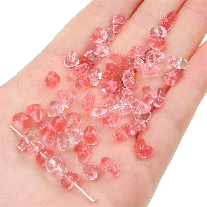

10 г Нерегулярные витражи Halo, маленькие гравийные бусины, акриловые свободные бусины-разделители для DIY браслета ручной работы, ожерелья, брелка, аксессуары для изготовления ювелирных изделий 5-8mm (10g 80pcs) персиковый