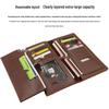 MenBense Men's Long Crocodile Pattern Business Wallet - Multifunctional, Large Capacity, Trendy Billfold