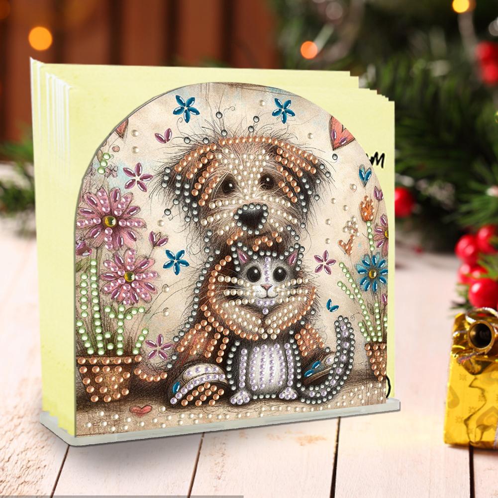 Acrylic Santa Claus Diamond Painting Napkin Rack Decor Diamond Painting Paper Towel Holder 5D DIY Diamond Art Paper Storage Rack