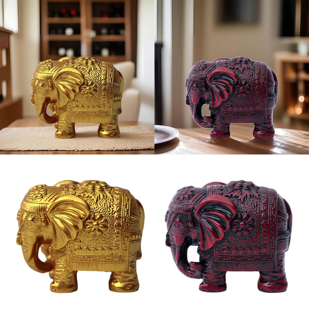 Sloní socha pryskyřičná figurka ozdoba, dekor stolní figurky pryskyřice, slon