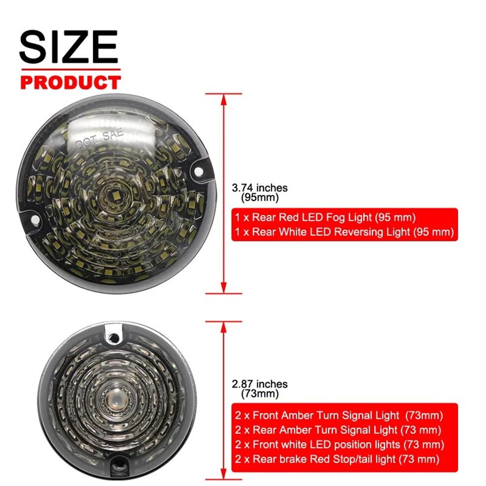 Smoked Lens Upgrade Indicator Light Complete Kits For Land Rover Defender 90-16