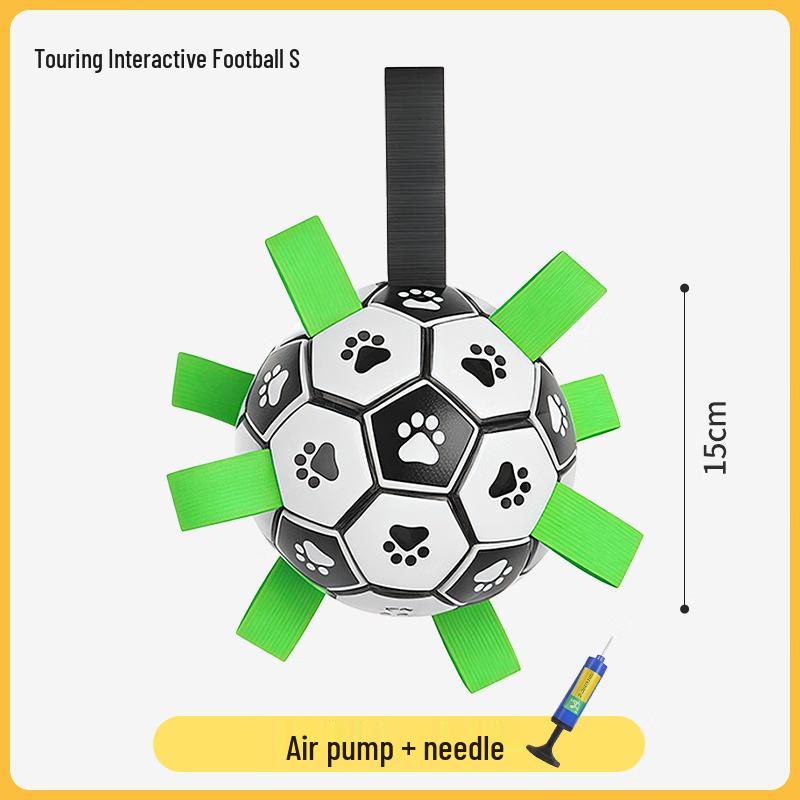 Qio Durable Dog Soccer Ball Toy for Fetch Training