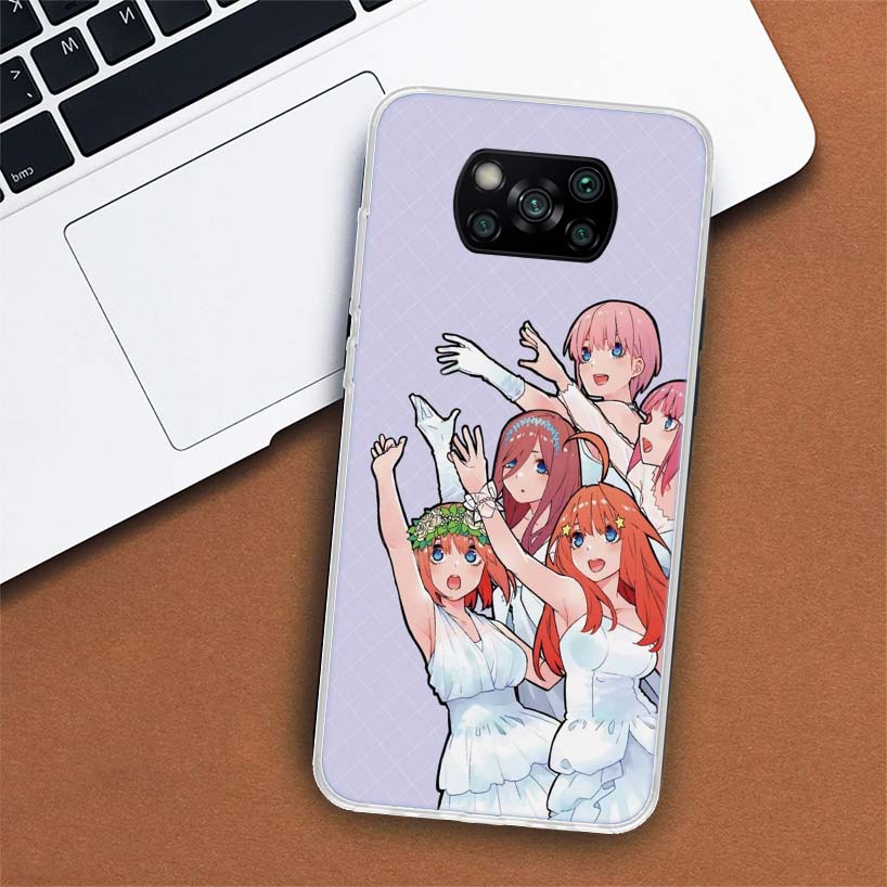 Nino Nakano Anime Phone Case For Xiaomi Poco F7 Ultra X7 X6 Pro X5 Redmi 15 15C 13 13C 12 12C 10 10A 10C 9 9A 9C 9T Shell Poco X