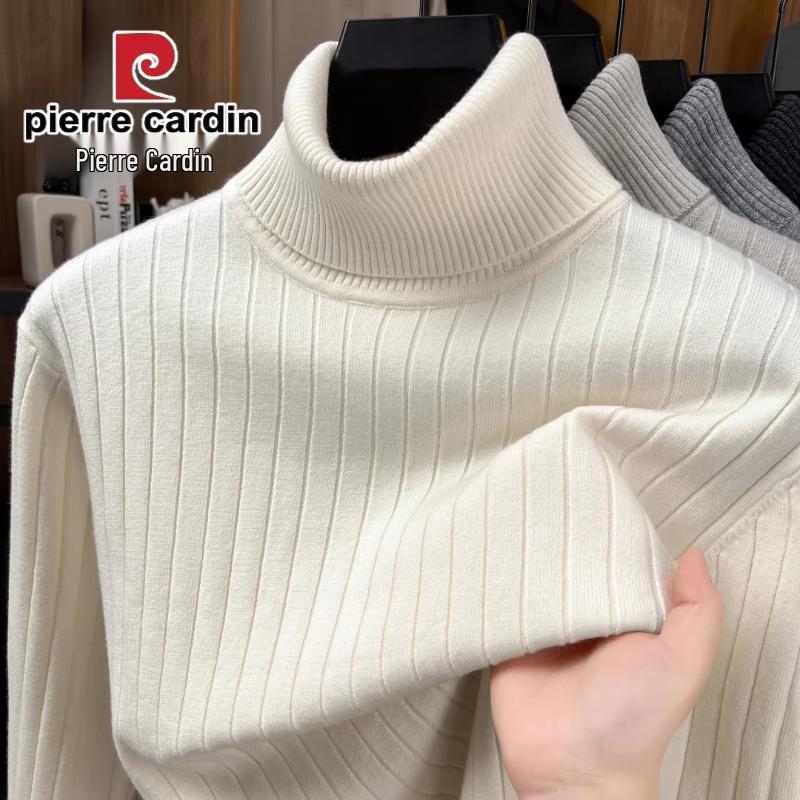 Pierre Cardin Men s Turtleneck Knit Sweater with Vertical Stripes 2XL