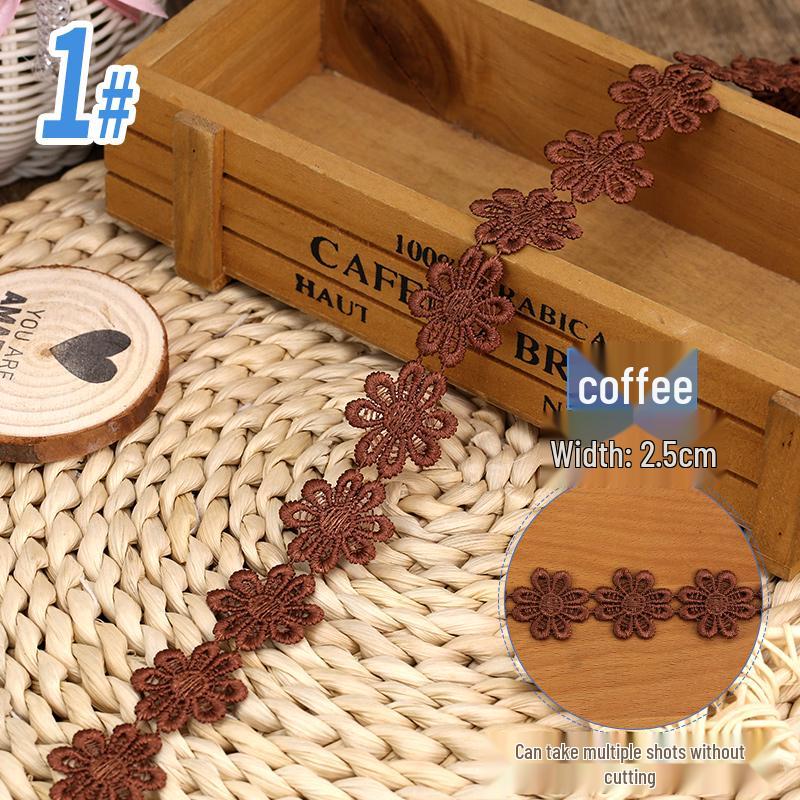 Цветная кружевная тесьма с цветами для DIY одежды и поделок