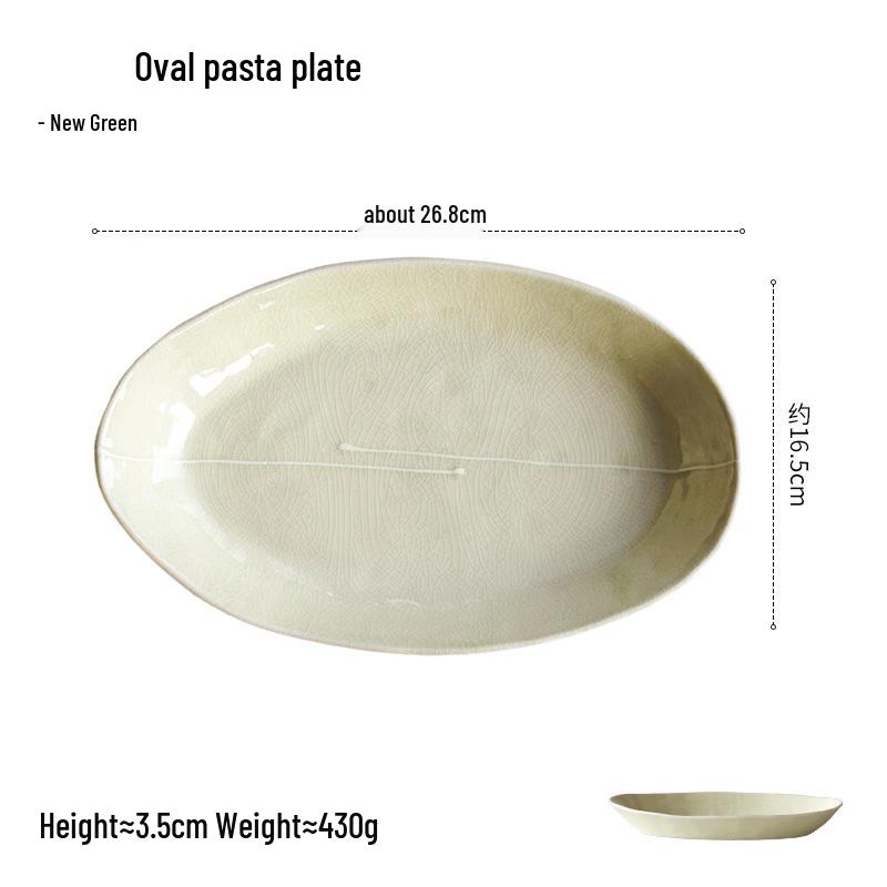 

Ru Han Japanese Ceramic Oval Pasta and Salad Plate