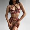 Bra Set Tight straps sexy cleavage bondage perspective Lingerie set Underwear women hot sexy clothes woman Thong Sex shop xxx