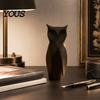 Geometric Owl Figure 3D Printed Abstract Figurine, Modern Minimalist Night Statue Statue, Decorative Bird Sculpture for Home Office Decoration