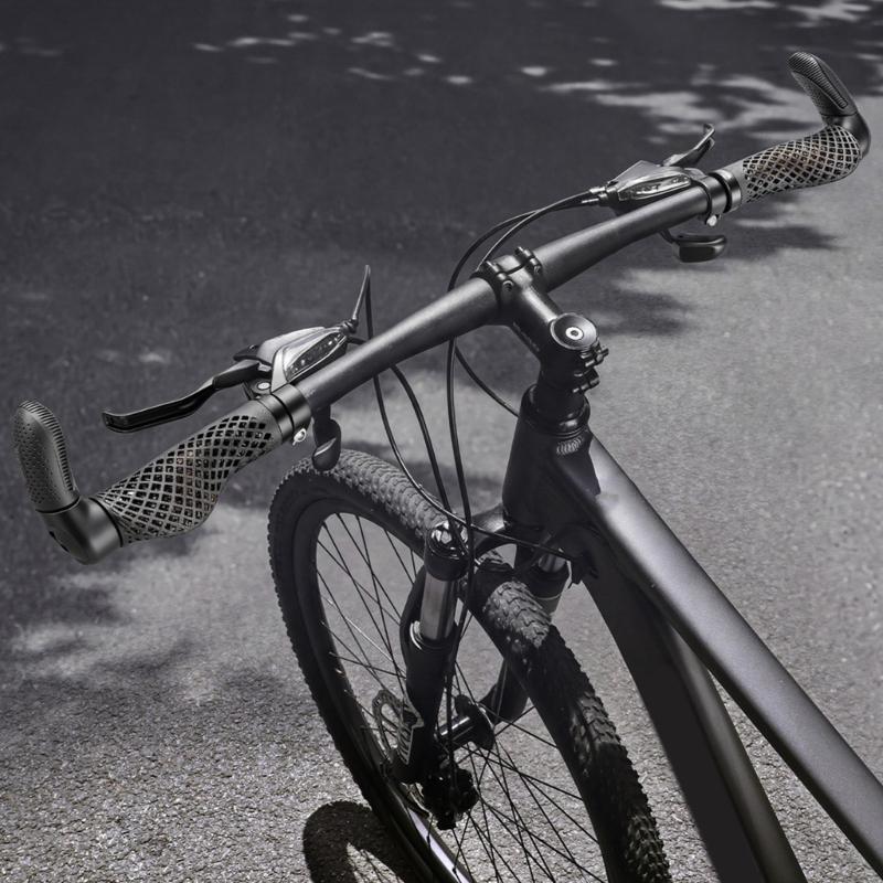 Ergonomisches Lenkerendgriff-Set (2 Stück) für Pendlerfahrräder, Nylonklemmen am Lenker zur Unterstützung des Griffs, die helfen, den Handdruck bei der täglichen Fahrt zu reduzieren