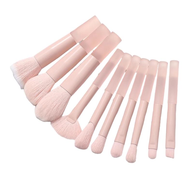 10 Pcs Travel Brush Set Makeup Brush Set with Storage Bag Cosmetic Brush Set Make Up Supplies  for Eyeshadow Eyelashes