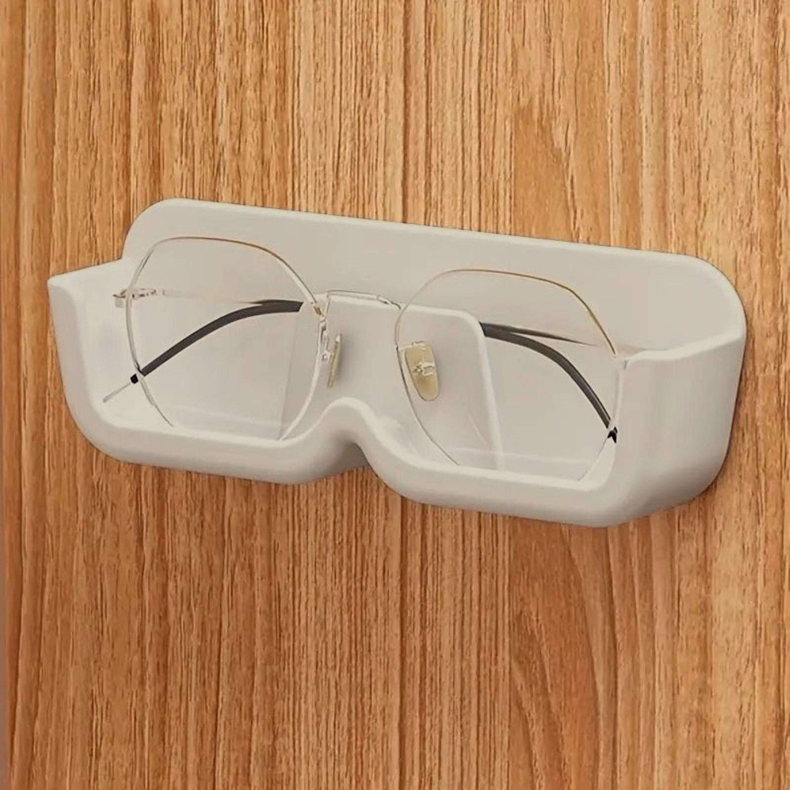 

Ящик для хранения очков, настенный, без проколов, ящик для хранения очков, подставка для солнцезащитных очков, декоративная стойка для солнцезащитных очков One Size белый