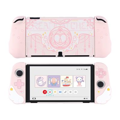 GeekShare Switch OLED Compatible with Switch Switch OLED Switch Organic EL Protective Separable Full Scratch Stain Easy To Story of the Pink Cover,