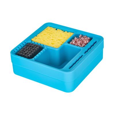Caixa Coletora de Escória de Estanho Suporte para Ferro de Solda Caixa de Escória de Estanho Limpador de Ponta de Solda Bandeja de Armazenamento de Estanho para Solda Recipiente de Armazenamento de Estanho