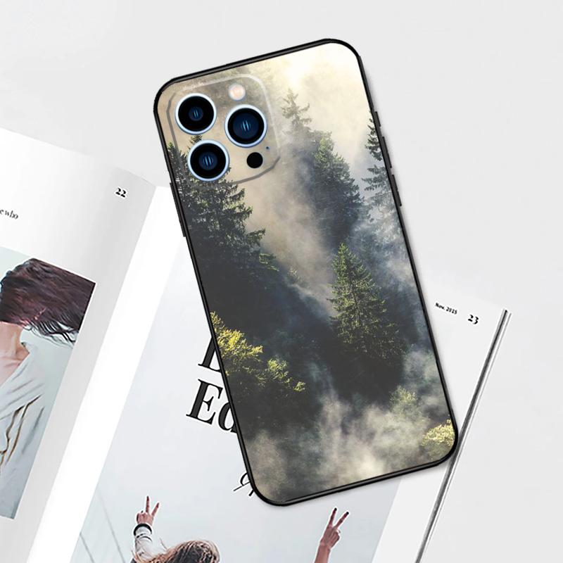 Beautiful Nature Forest Tree Case For iPhone 14 13 12 11 15 16 Pro Max Plus XS Max X XR 7 8 Plus 13 12 Mini Phone Cover