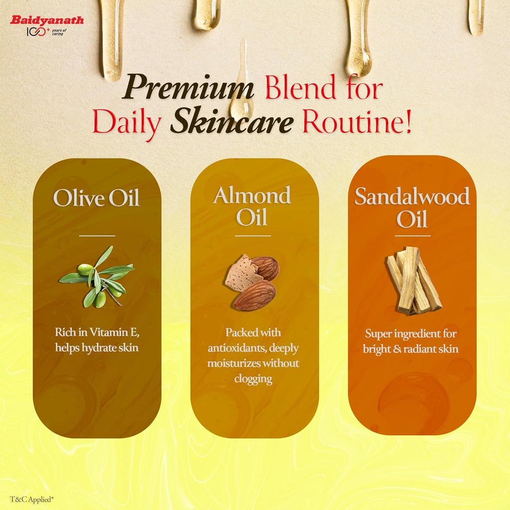 Baidyanath Moisturizing & Nourishing Body Oil For Radiant Skin Hydration, Smooth Texture & Deep Moisture With Vitamins & Antioxidants 300 ml