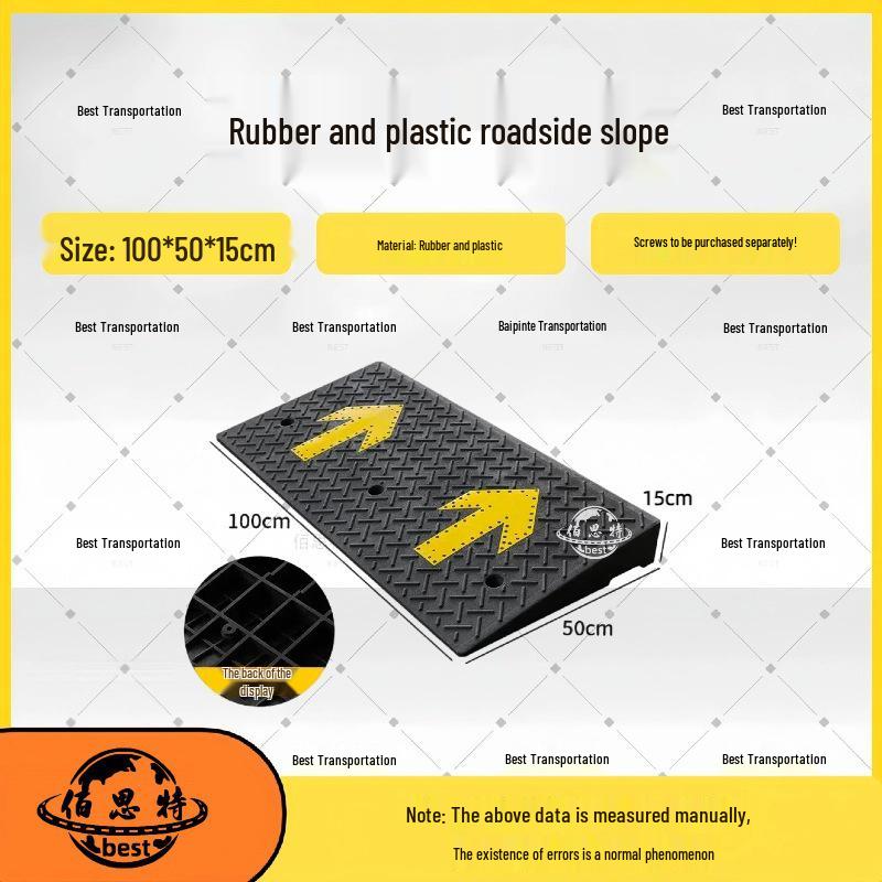Household Rubber Threshold Ramp for Curbs and Slopes: Car and Road Edge Climbing Pad