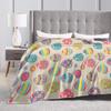 Easter Egg Throw Blanket Comfortable Fashion Blanket  For Sofa Home Picnic Flannel Bedspread Bed Cover