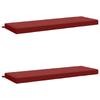 2 Piece Bench Cushions SOEST 2 Pcs. 100percent Polyester Wine Red