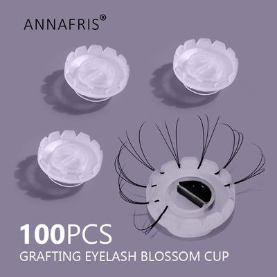 100 ks roubování řas Blooming Cup Stojan pro prodloužení řas Lepidlo na řasy Lift Cup Pomůcky pro make-up