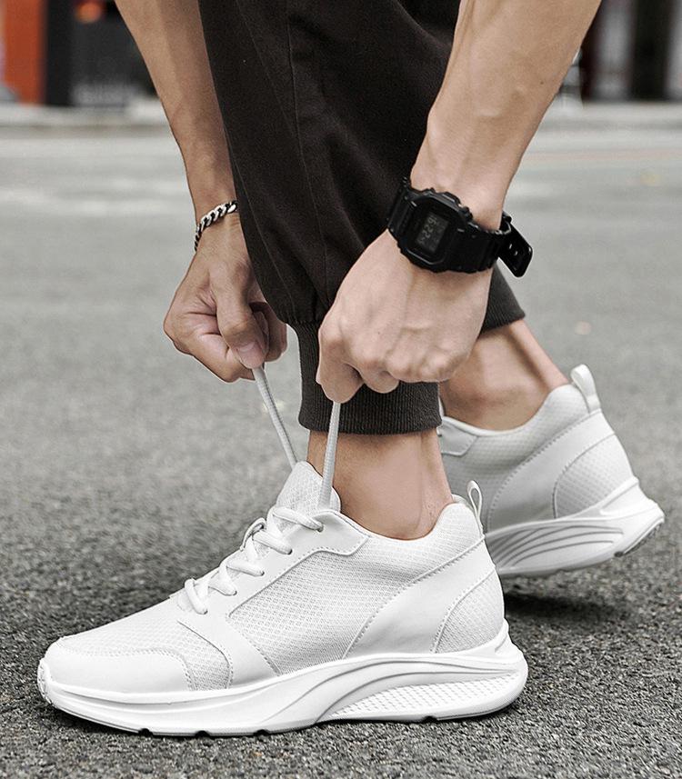 Men's Invisible Height-Increasing Shoes: 6cm, 8cm, 10cm Options - Trendy, Breathable, Thick-Soled Summer Sports Sneakers